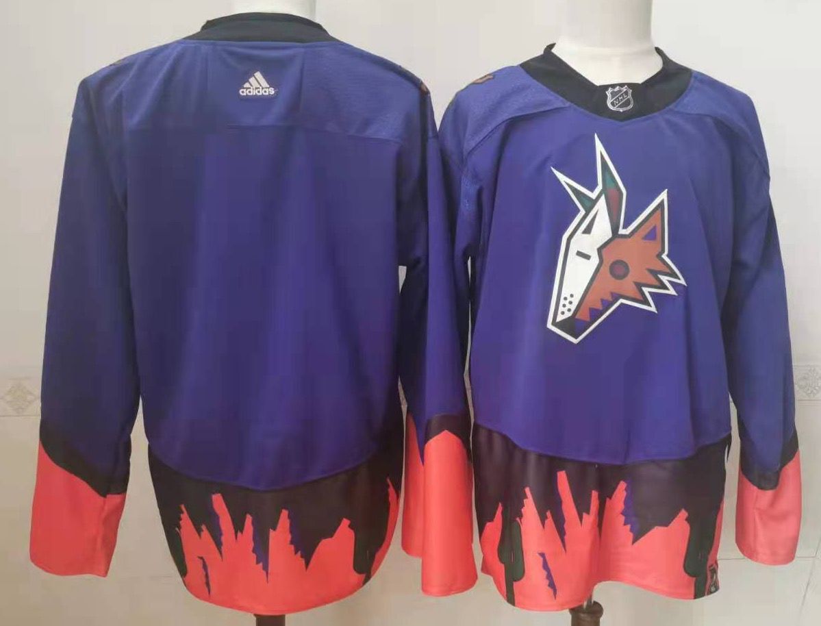 Men Arizona Coyotes Blank Purple Authentic Stitched 2022 Adidas NHL Jersey